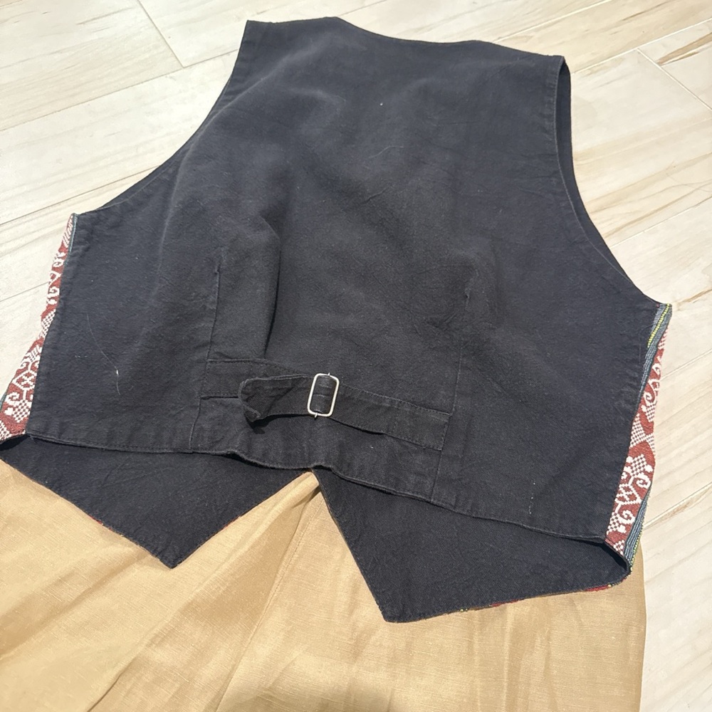 Vintage 90s Cotton Vest • Size L • Minimal Layering Piece • FREE SHIPPING - Picture 5 of 6